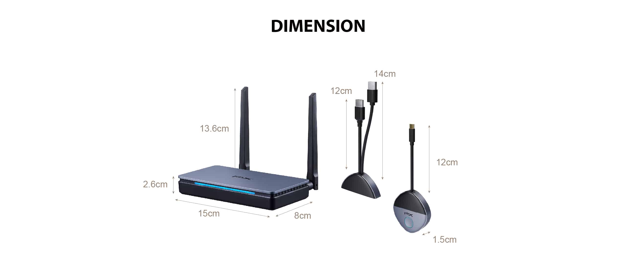 WTR-5600C | HDMI & USB-C 2 IN 1 1080P HDMI transmitter and receiver - 100 ft Range, Best wireless presentation system 