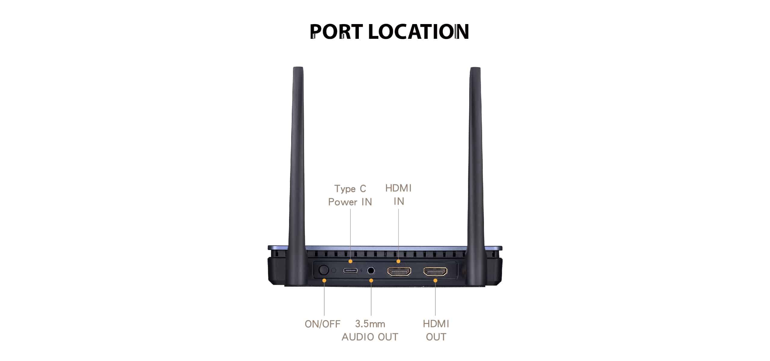 WTR-5600C | HDMI & USB-C 2 IN 1 1080P HDMI transmitter and receiver - 100 ft Range, Best wireless presentation system 